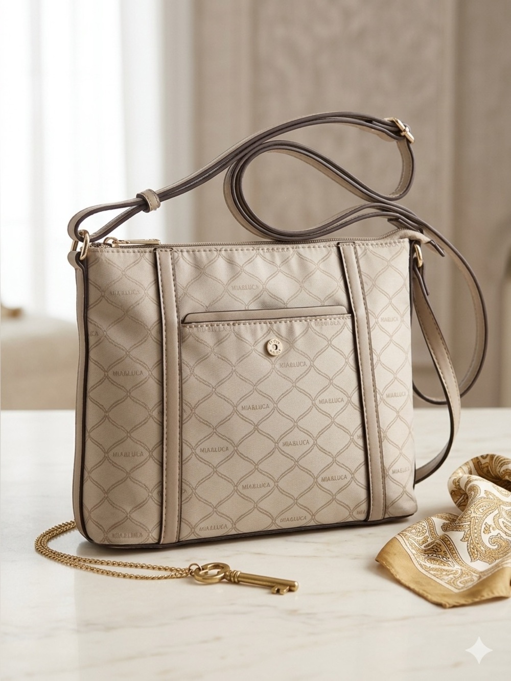 Mia and Luca  adjustable Beige  purse